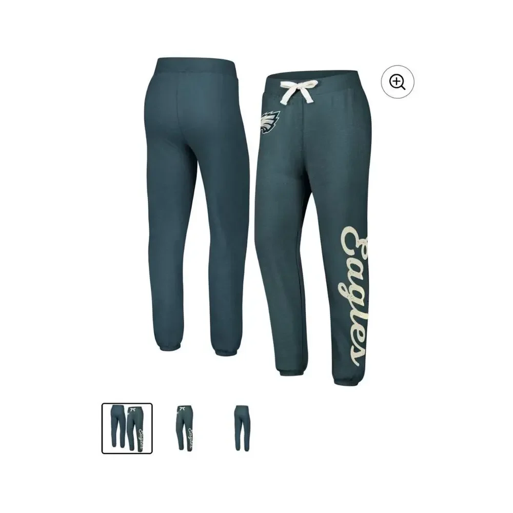 NFL Philadelphia Eagles Womens Jogger Sweatpants SMALL Midnight Green Lounge